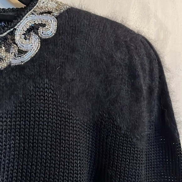 Della Knit VINTAGE sweater Women's Size M wool angora - Picture 4 of 14